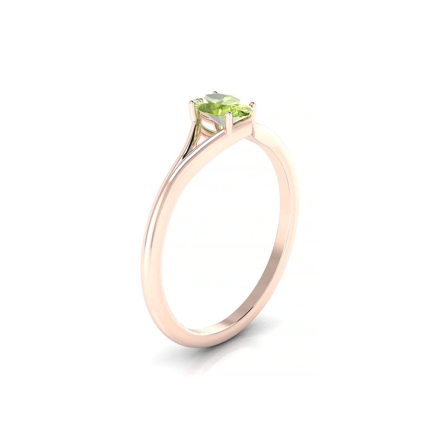 Rise | 18k Rose Gold 6 x 4 mm Oval Peridot Ring