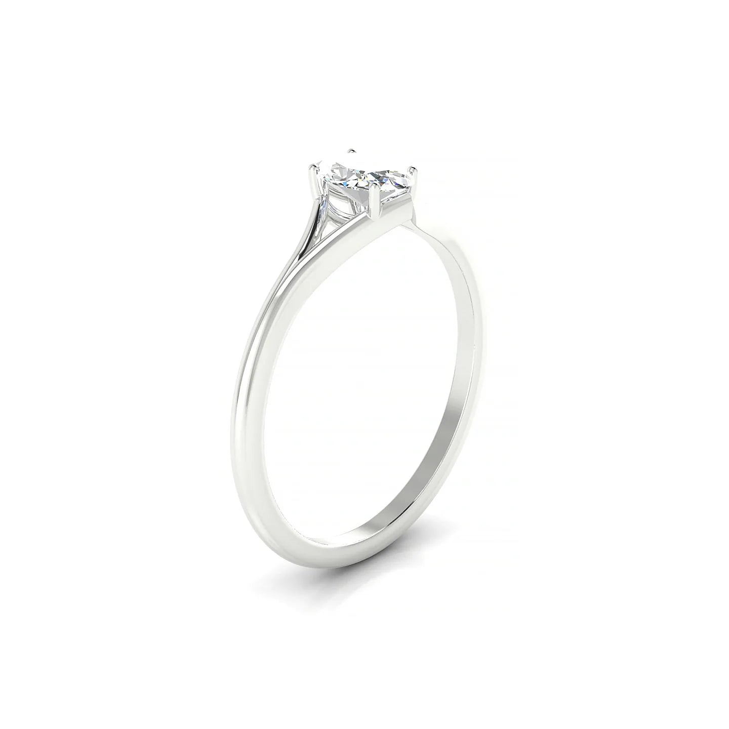 Rise | 18k White Gold 6 x 4 mm Oval Diamond Ring