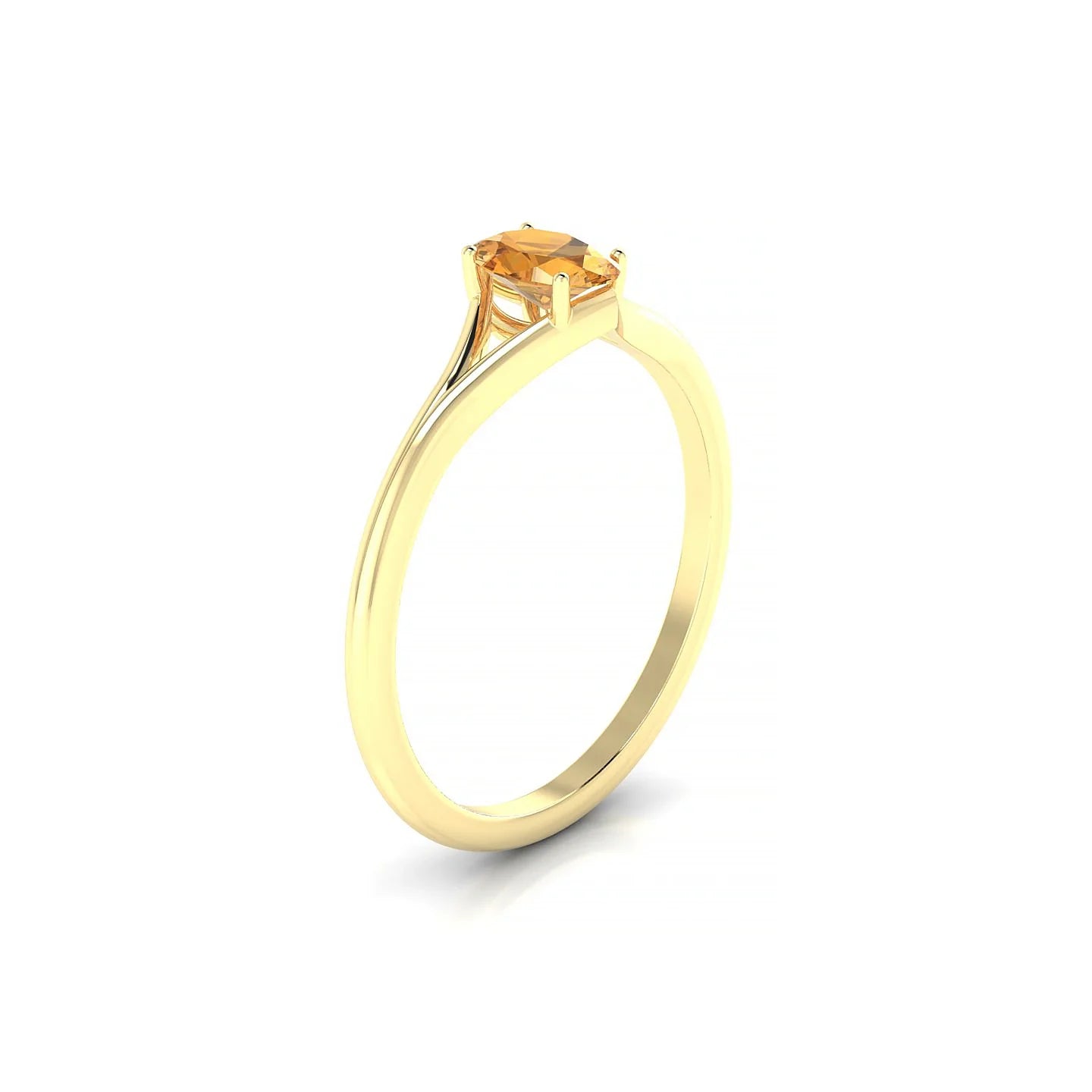 Rise | 18k Yellow Gold 6 x 4 mm Oval Citrine Ring