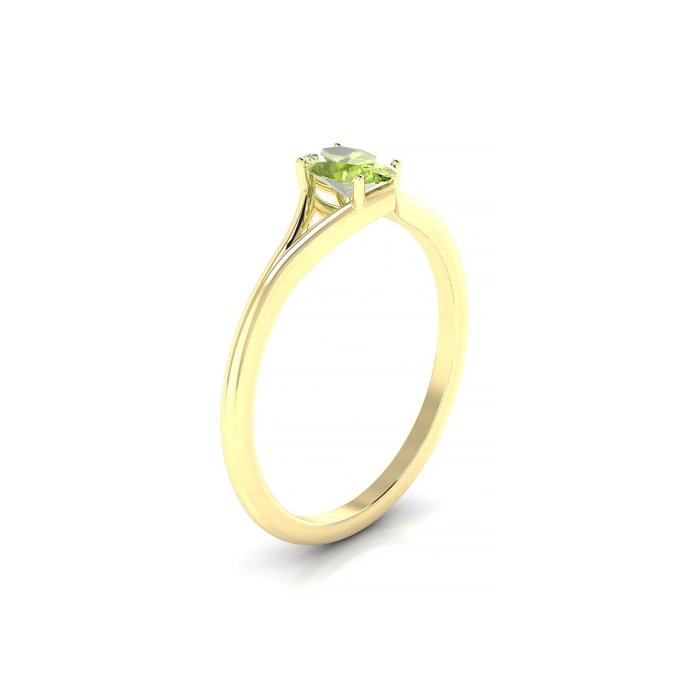 Rise | 18k Yellow Gold 6 x 4 mm Oval Peridot Ring