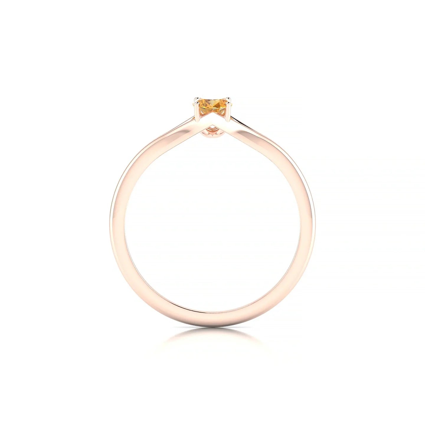 Rise | 18k Rose Gold 6 x 4 mm Oval Citrine Ring