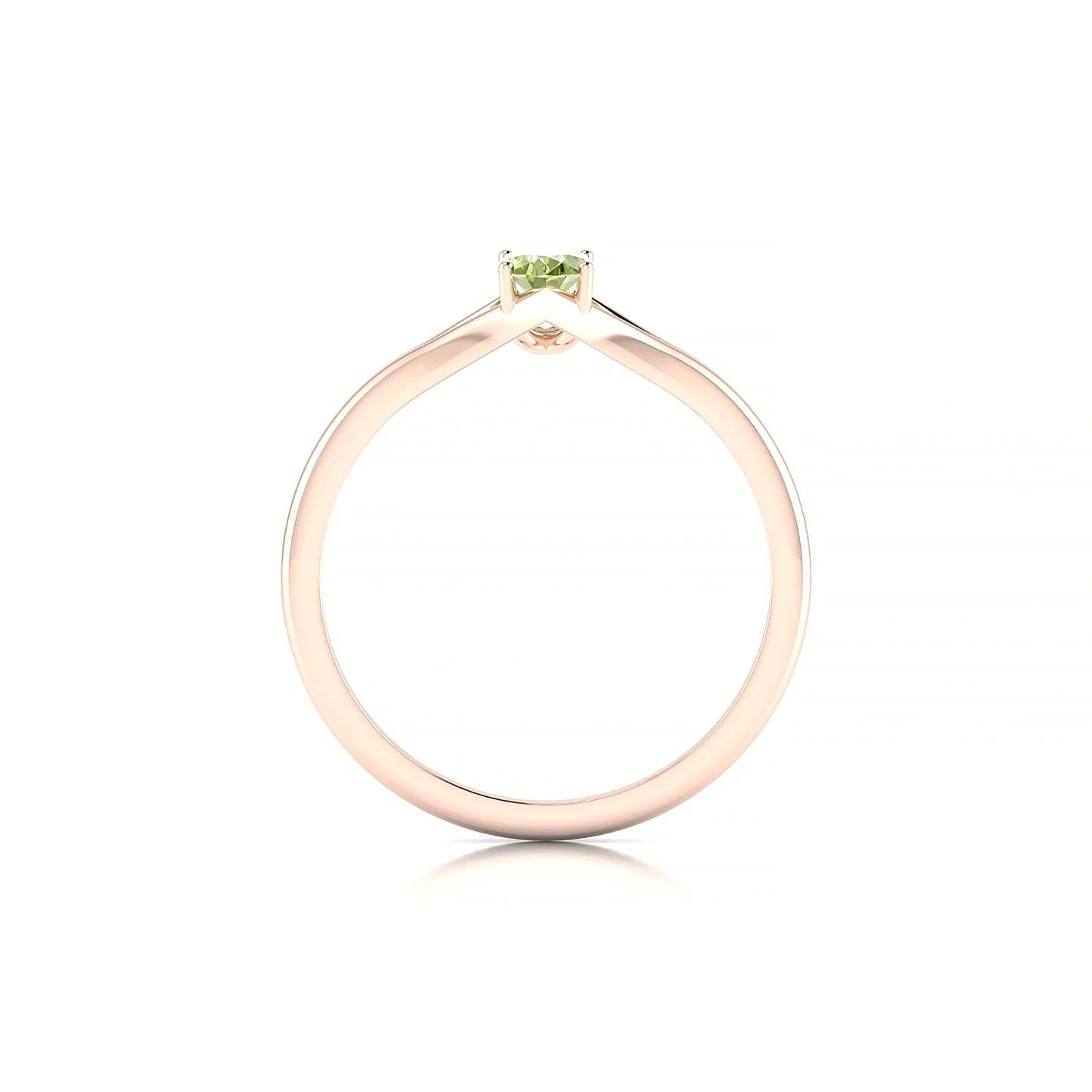 Rise | 18k Rose Gold 6 x 4 mm Oval Peridot Ring