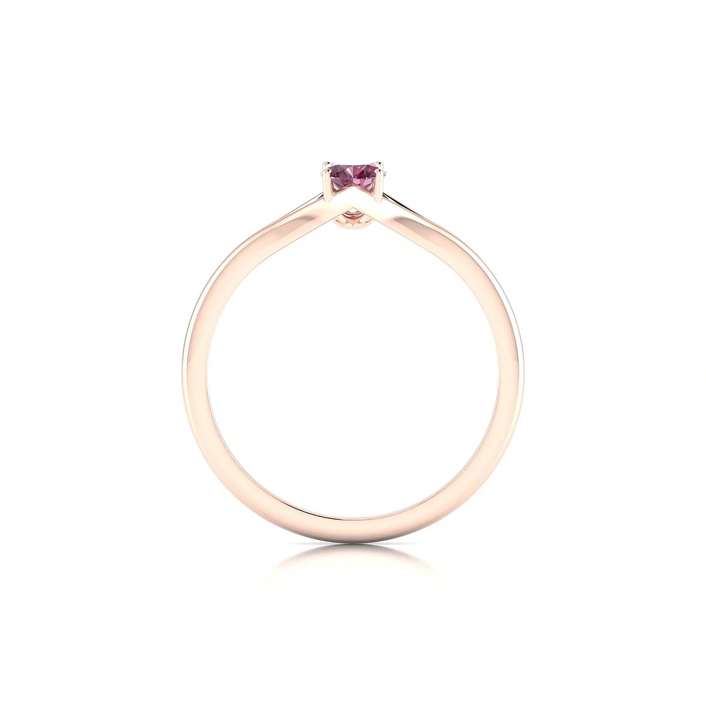 Rise | 18k Rose Gold 6 x 4 mm Oval Rhodolite Ring