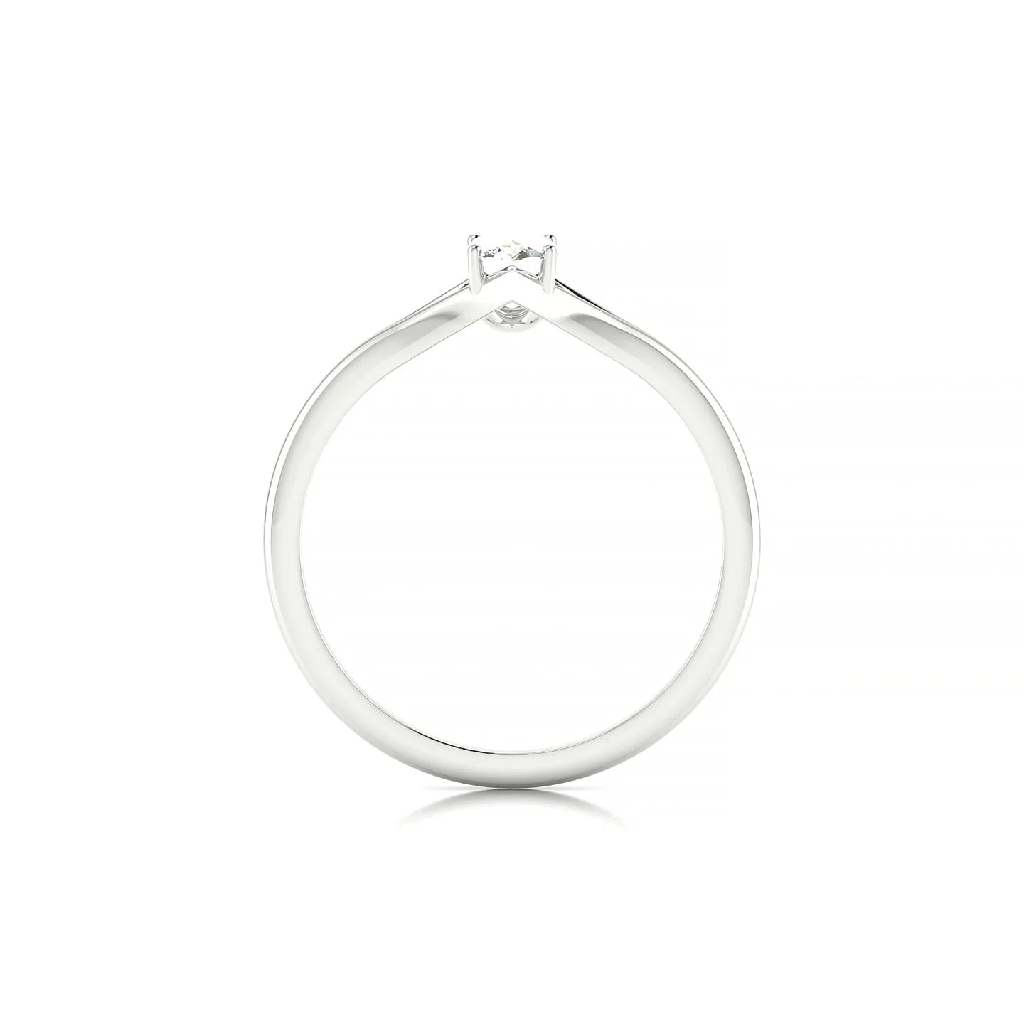 Rise | 18k White Gold 6 x 4 mm Oval Diamond Ring