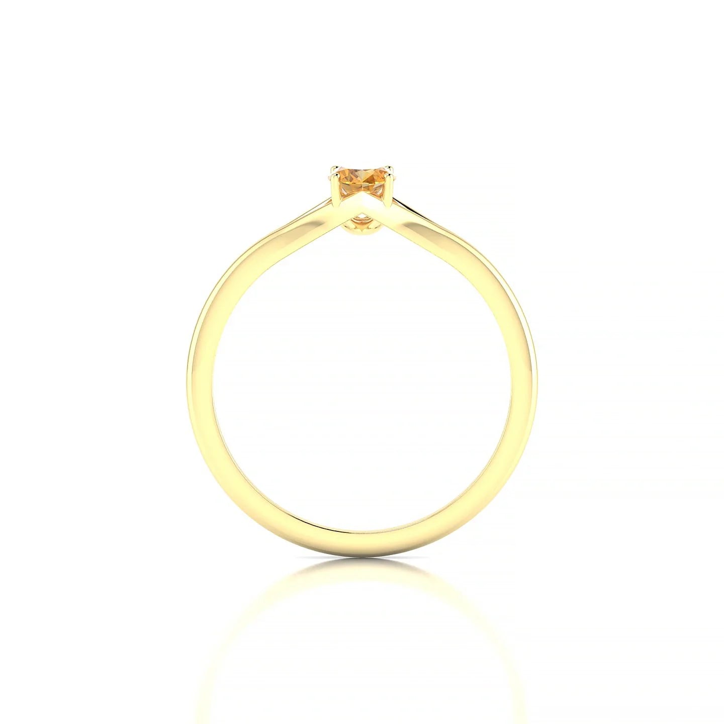 Rise | 18k Yellow Gold 6 x 4 mm Oval Citrine Ring
