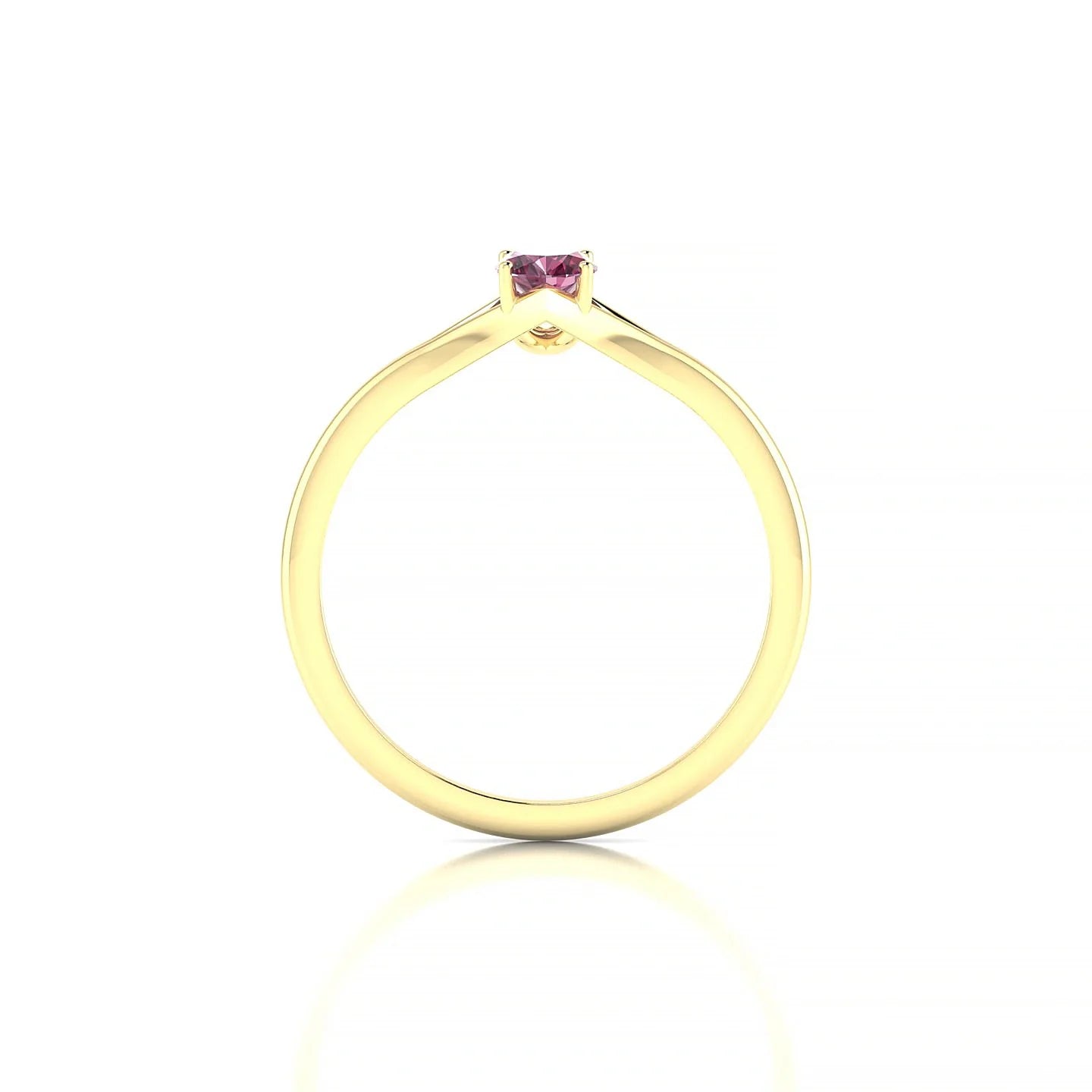 Rise | 18k Yellow Gold 6 x 4 mm Oval Rhodolite Ring