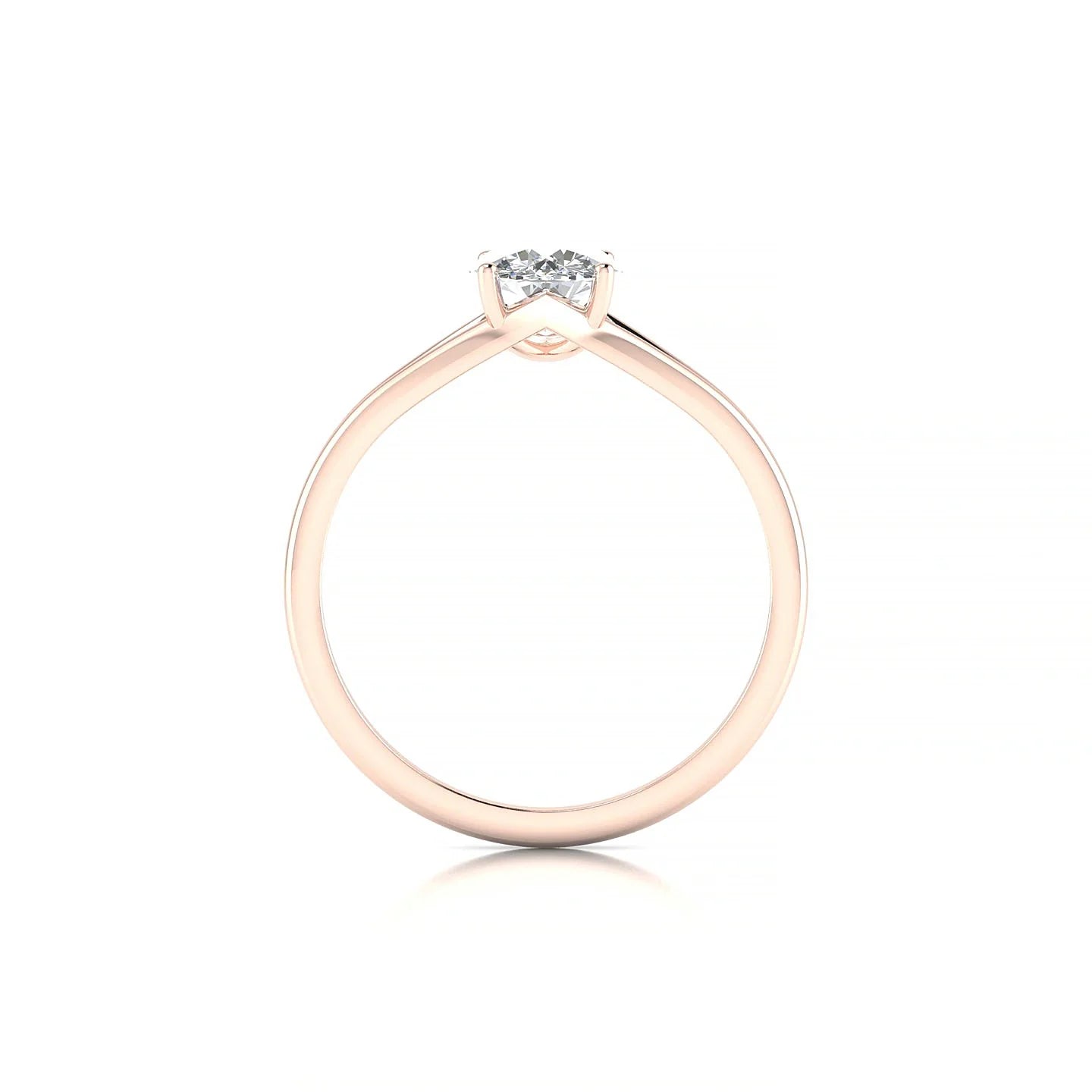 Rise | 18k Rose Gold 5.7 mm Round Diamond Ring