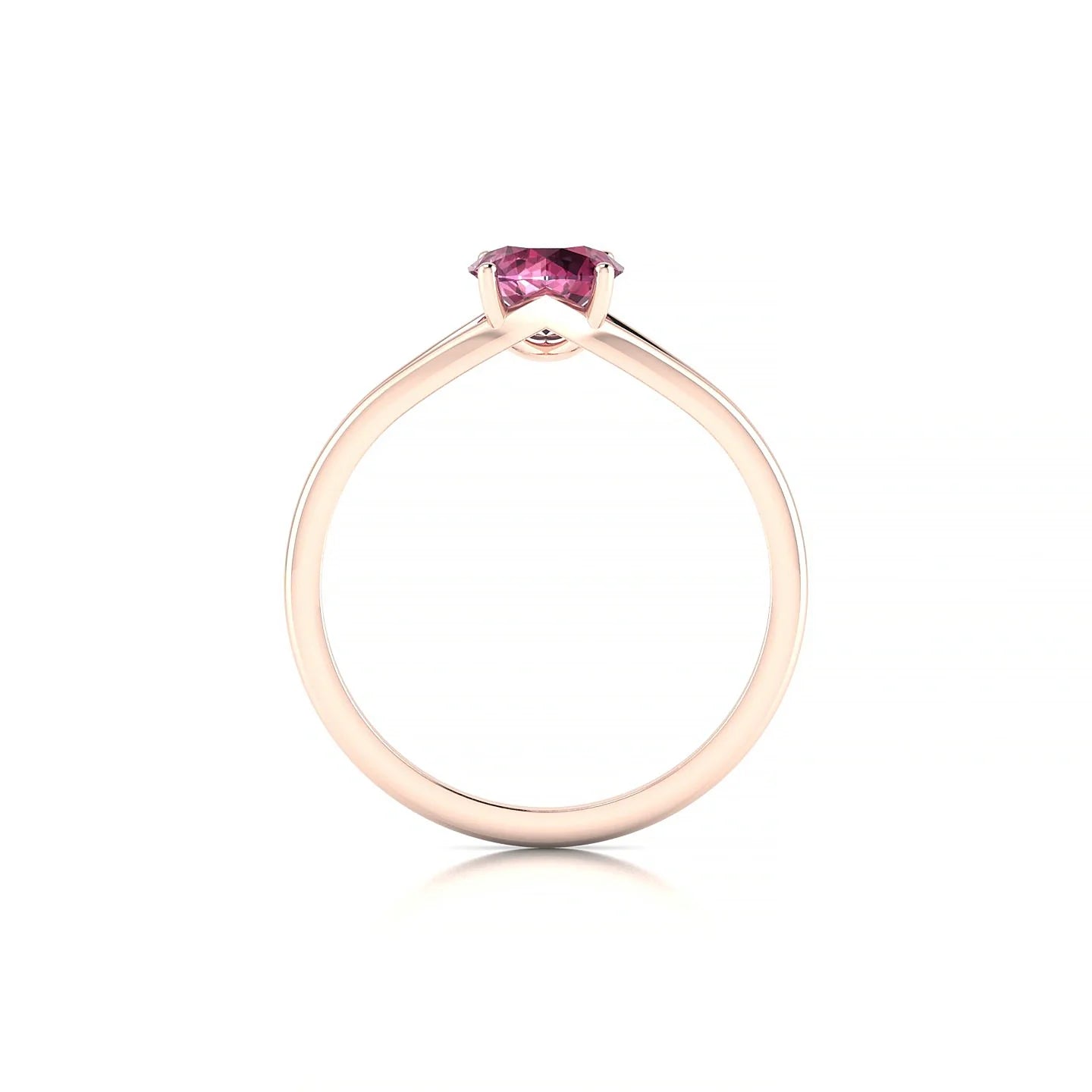 Rise | 18k Rose Gold 6 mm Round Rhodolite Ring
