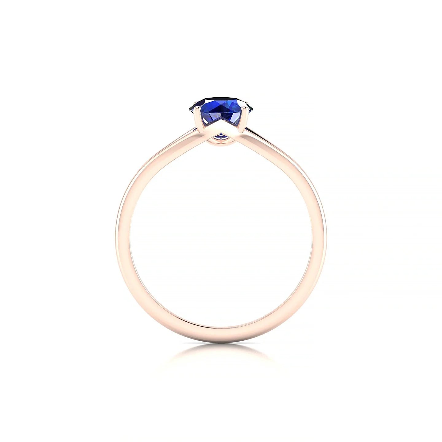 Rise | 18k Rose Gold 6 mm Round Sapphire Ring
