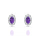 Romance | Oval Amethyst Earrings