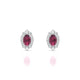 Romance | Oval Rhodolite Earrings