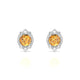 Romance | Boucles d'oreilles Citrine Ronde