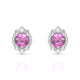 Romance | Round Pink Sapphire Earrings