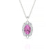 Romance | Pendentif Saphir Rose Ovale
