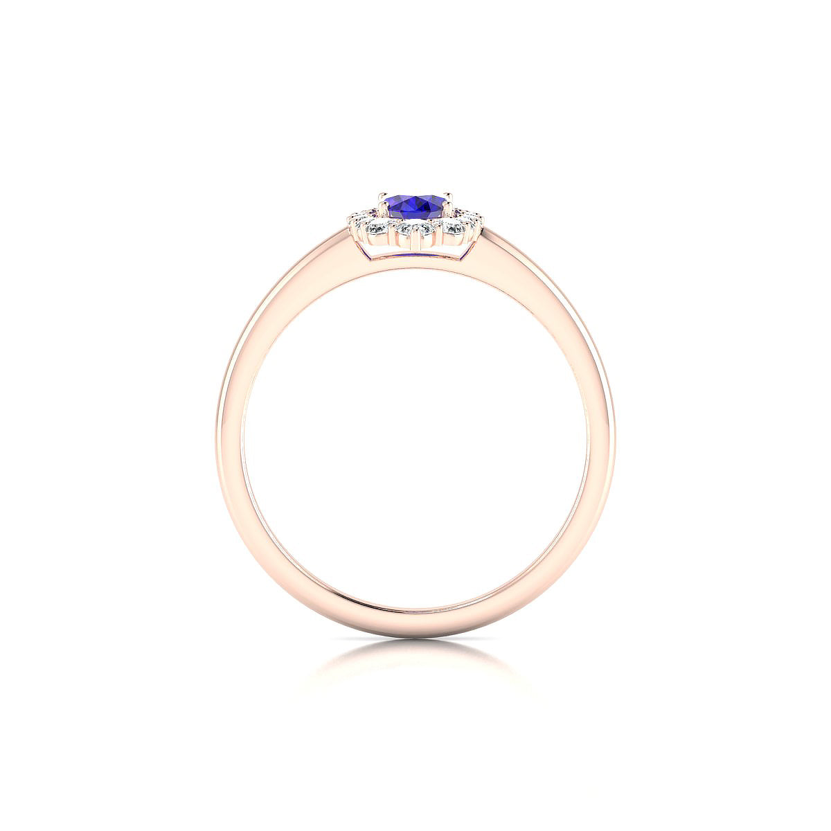 Romance | 18k Rose Gold 6 x 4 mm Oval Tanzanite Ring