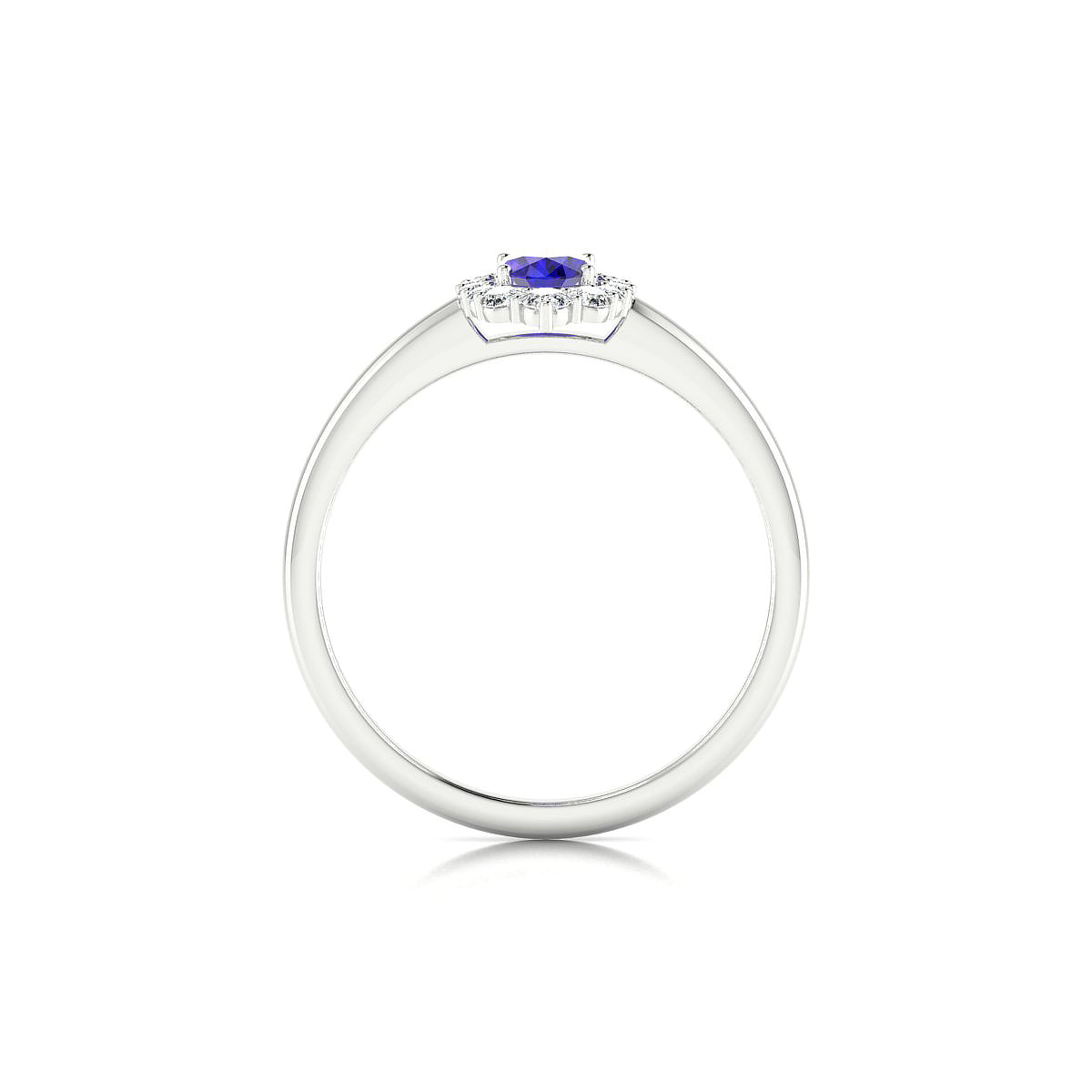 Romance | 18k White Gold 6 x 4 mm Oval Tanzanite Ring