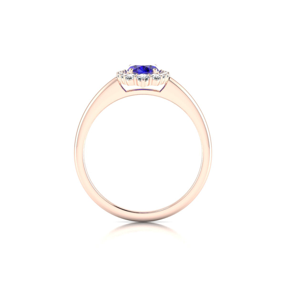 Romance | 18k Rose Gold 7 x 5 mm Oval Tanzanite Ring