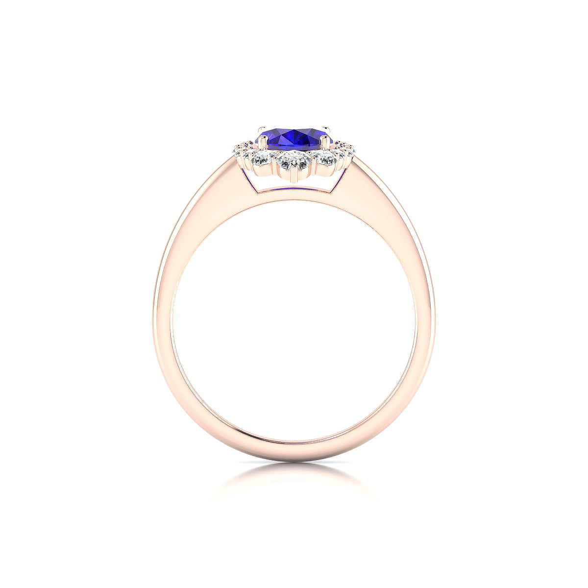Romance | 18k Rose Gold 8 x 6 mm Oval Tanzanite Ring