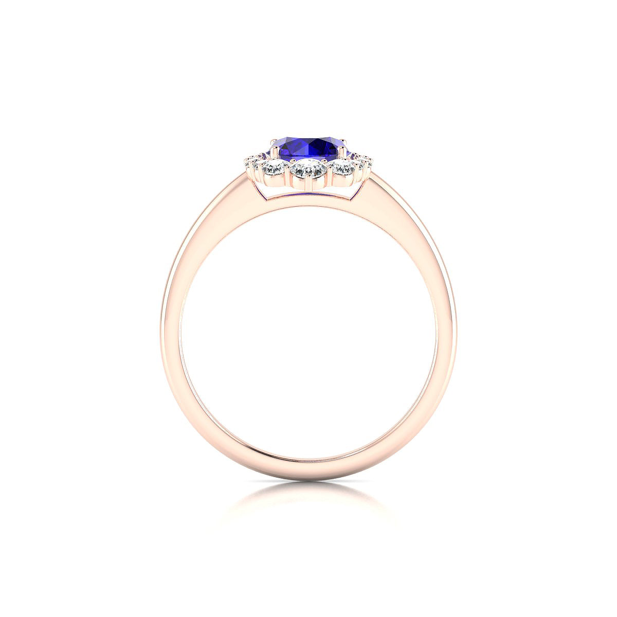 Romance | 18k Rose Gold 6 mm Round Tanzanite Ring
