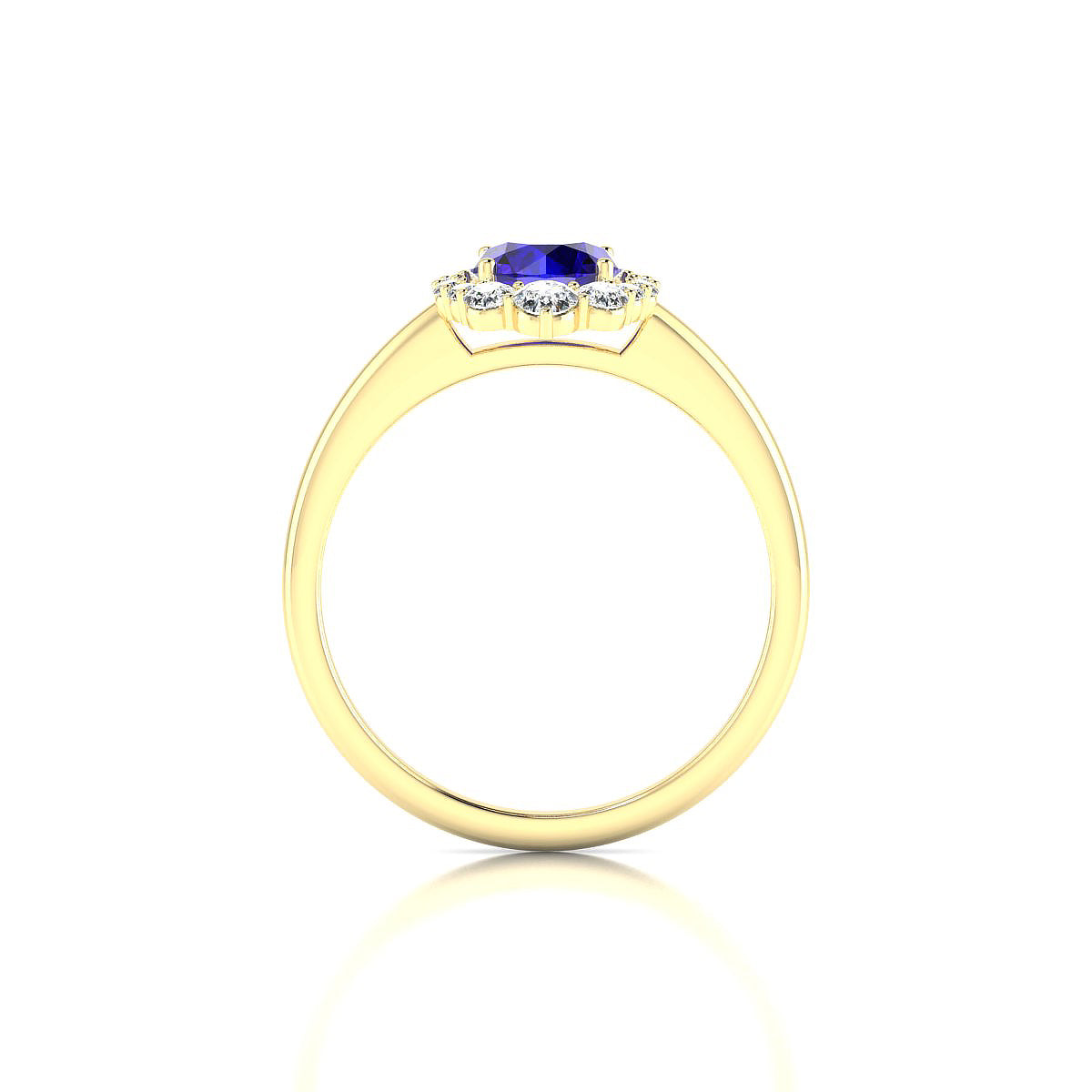 Romance | 18k Yellow Gold 6 mm Round Tanzanite Ring