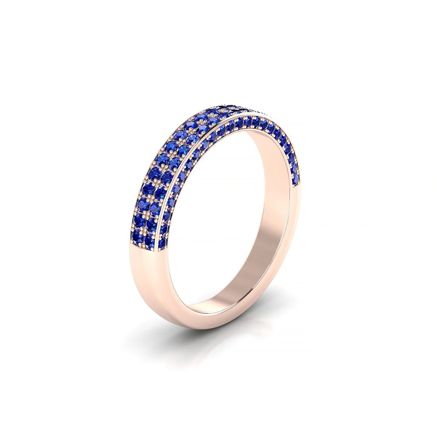 Seraph | 18k Rose Gold 1.3 mm Round Sapphire Ring