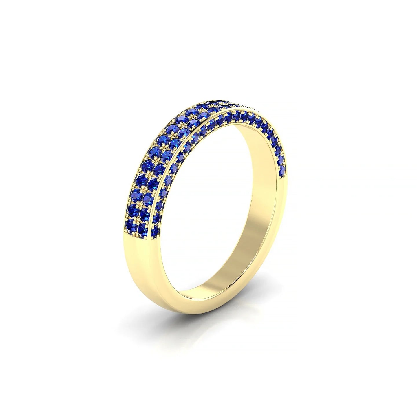 Seraph | 18k Yellow Gold 1.3 mm Round Sapphire Ring