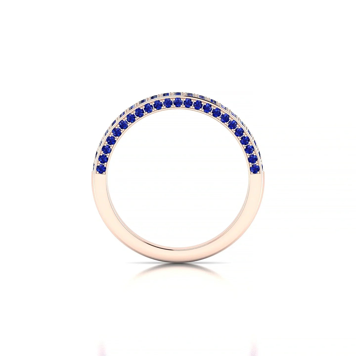 Seraph | 18k Rose Gold 1.3 mm Round Sapphire Ring