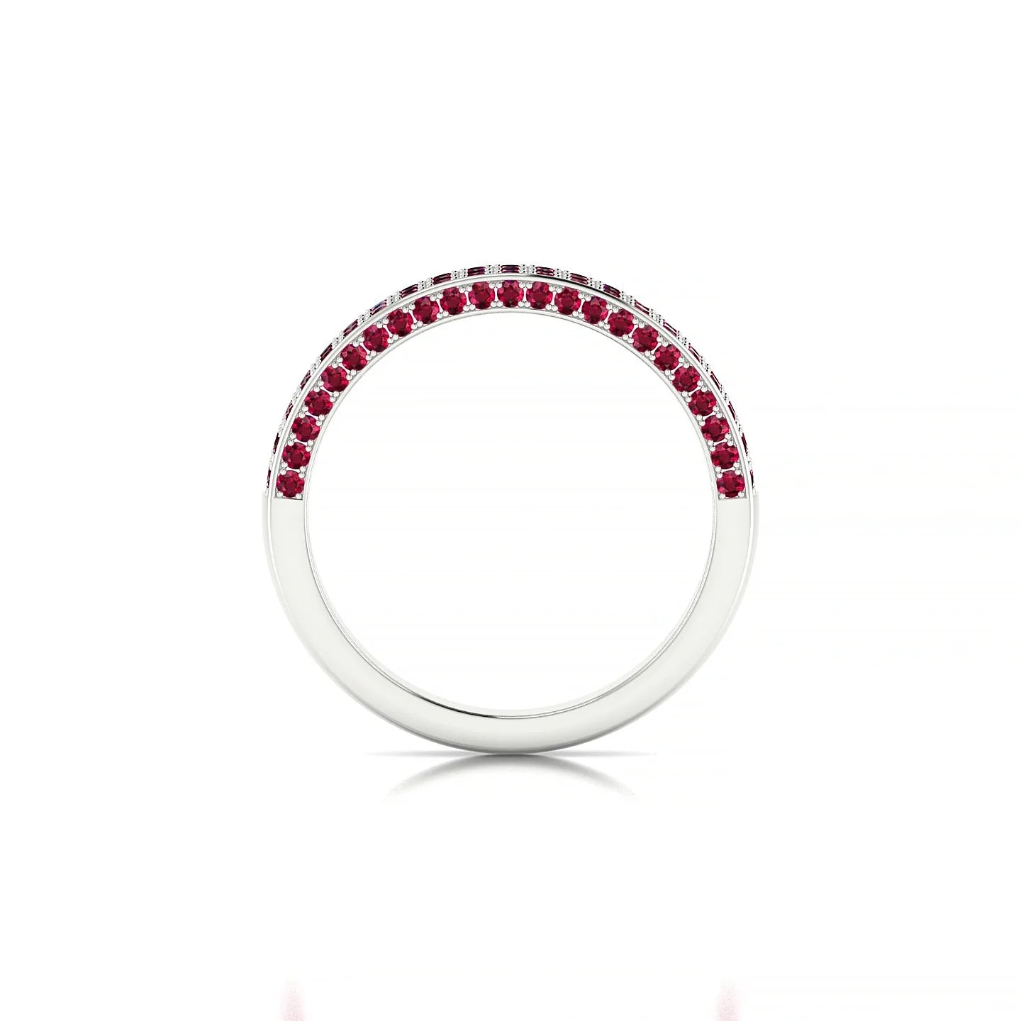 Seraph | 18k White Gold 1.3 mm Round Ruby Ring