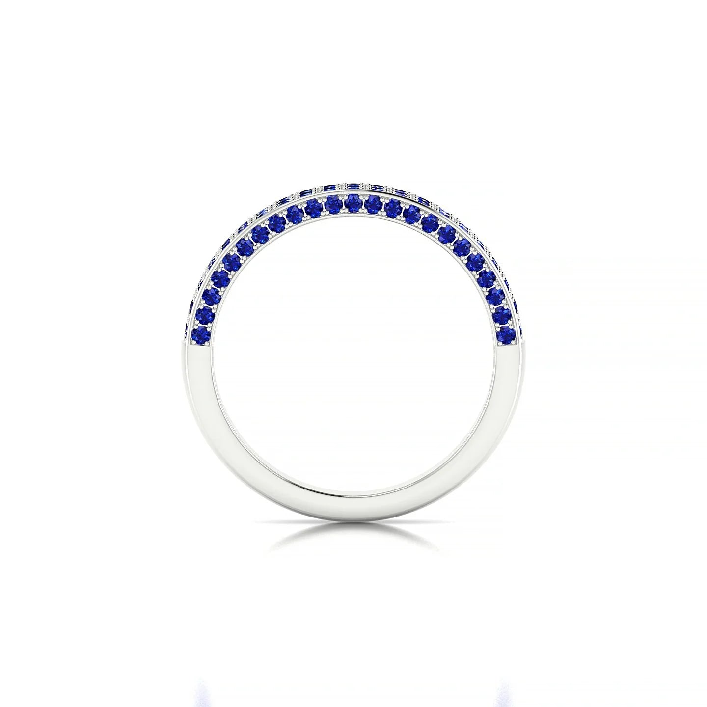 Seraph | 18k White Gold 1.3 mm Round Sapphire Ring