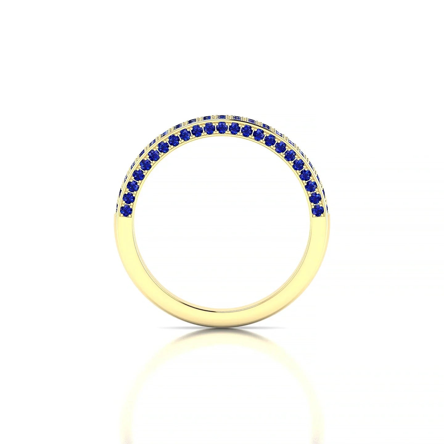 Seraph | 18k Yellow Gold 1.3 mm Round Sapphire Ring