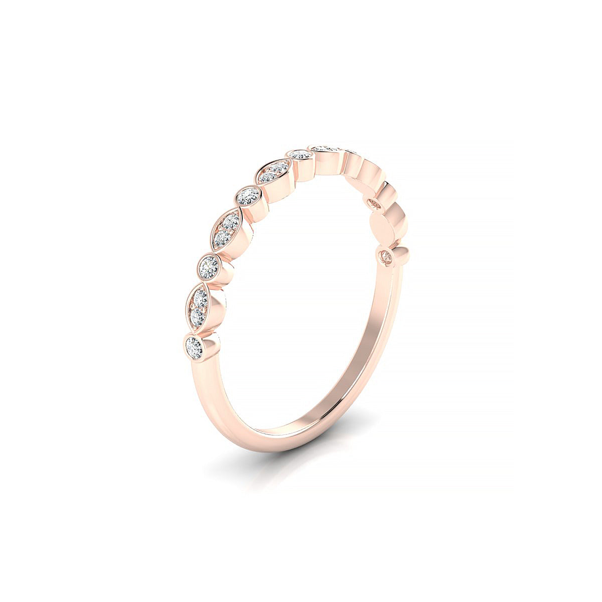 Serenity | 18k Rose Gold 1.5 mm Round Diamond Ring