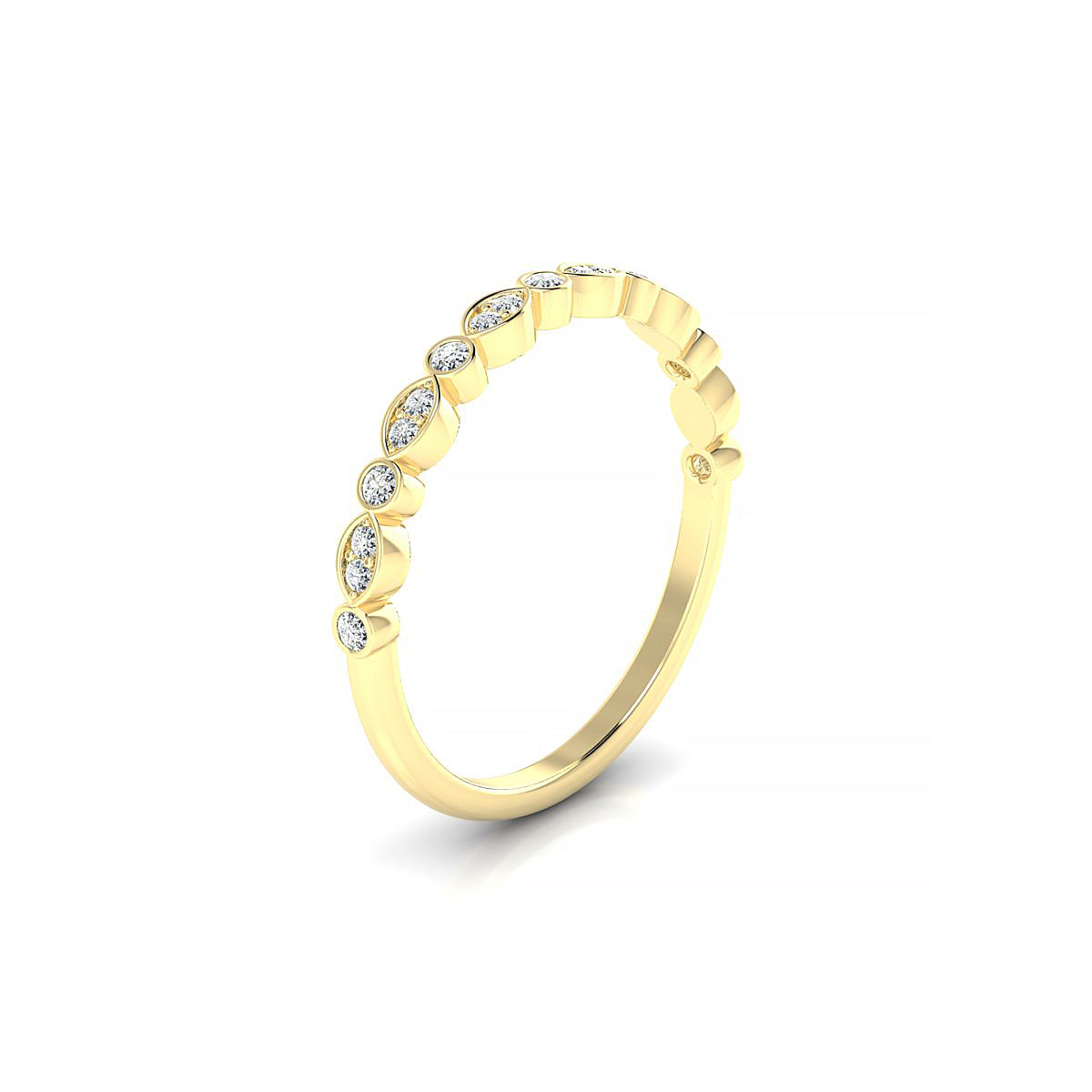 Serenity | 18k Yellow Gold 1.5 mm Round Diamond Ring