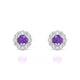 Solace | Boucles d'oreilles Améthyste Ronde