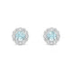 Solace | Boucles d'oreilles Aigue-marine Ronde