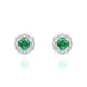 Solace | Round Emerald Earrings