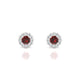 Solace | Round Garnet Earrings