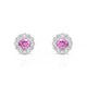 Solace | Round Pink Sapphire Earrings