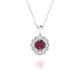 Solace | Round Rhodolite Pendant