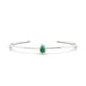 Solar | Pear Emerald Bangle