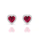 Solar | Heart Ruby Earrings