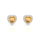 Solar | Heart Citrine Earrings