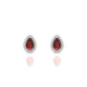 Solar | Pear Garnet Earrings