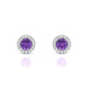 Solar | Round Amethyst Earrings