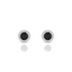 Solar | Boucles d'oreilles Diamant Noir Rond