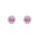 Solar | Boucles d'oreilles Saphir Rose Rond