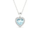 Solar | Heart Aquamarine Pendant