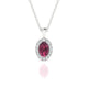 Solar | Pendentif Rhodolite Ovale