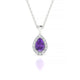 Solar | Pear Amethyst Pendant