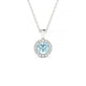 Solar | Pendentif Aigue-marine Ronde