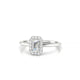 Solar | Halo Emerald Diamond Ring